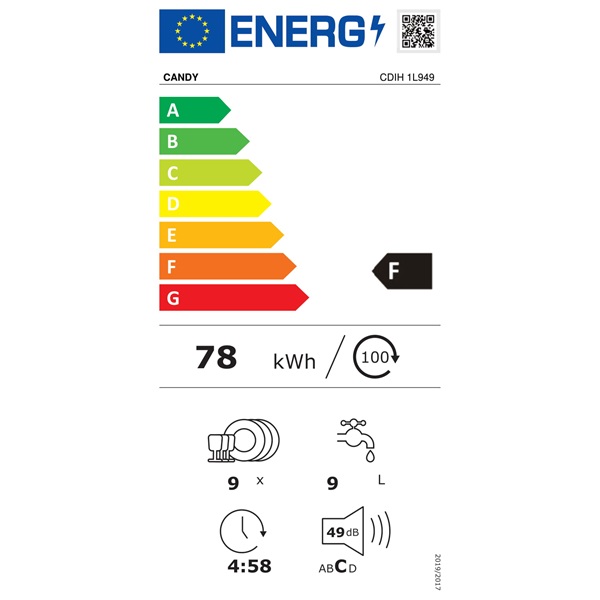 Candy CDIH 1L949 beépíthető mosogatógép