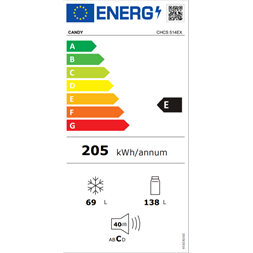 Candy CHCS 514EX alulfagyasztós hűtőszekrény