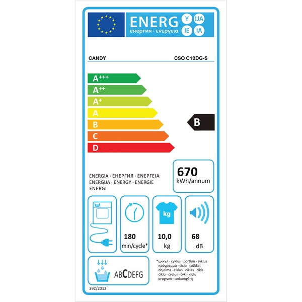 Candy CSE C10DG-S kondenzációs szárítógép