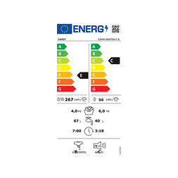 Candy CSHW 4645TW3/1-S keskeny mosó-szárítógép