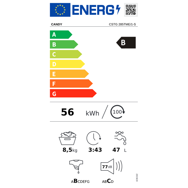 Candy CSTG 285TME/1-S 8 kg felültöltős mosógép