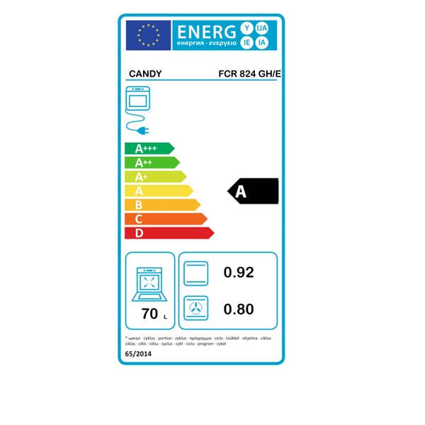Candy FCR 824 GH/E fekete beépíthető sütő