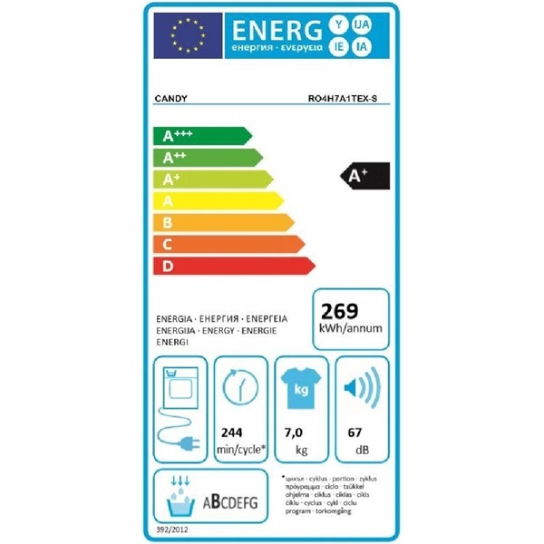 Candy RO4H7A1TEX-S keskeny hőszivattyús szárítógép