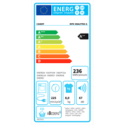 Candy RPE H8A2TRE-S 8 kg hőszivattyús szárítógép