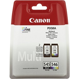 Canon PG-545Bk Fekete + CL-546 színes Multipack tintapatron