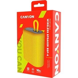 Canyon BSP-4 1200mAh hordozható Bluetooth sárga hangszóró