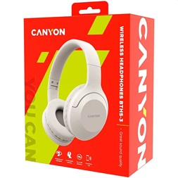 Canyon BTHS-3 Beige Bluetooth fejhallgató