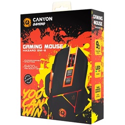 Canyon Hazard GM-6 USB optikai gaming egér fekete-narancssárga