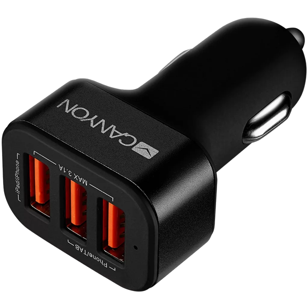 Canyon CNE-CCA06B Triple Mini univerzális autós töltő adapter fekete