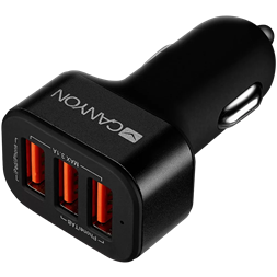 Canyon CNE-CCA06B Triple Mini univerzális autós töltő adapter fekete