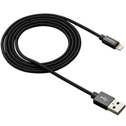 Canyon Charge & Sync MFI Lightning -> USB 2.0 A M/M adatkábel 1m fekete