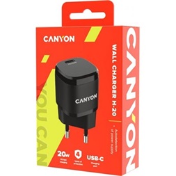 Canyon H-20-05 Mini 20W univerzális hálózati töltő adapter fekete