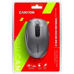 Canyon MW-9 optikai Bluetooth / vezeték nélküli egér szürke