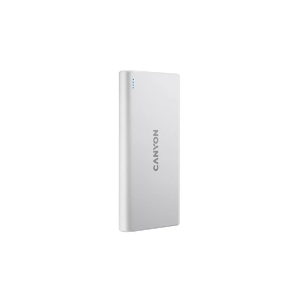 Canyon PB-108 10000mAh LiPo powerbank fehér (Lightning bemenet)