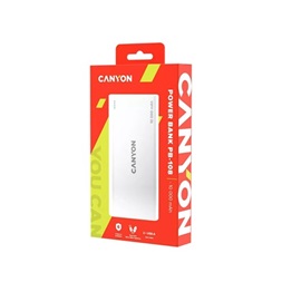 Canyon PB-108 10000mAh LiPo powerbank fehér (Lightning bemenet)