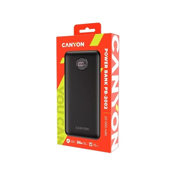 Canyon PB-2002 20000mAh LiPo powerbank fekete