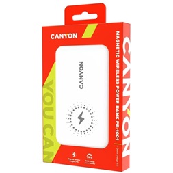 Canyon PB-1001 10000mAh LiPo (iPhone 12/13) fehér power bank