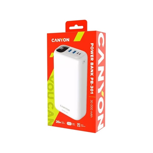 Canyon PD-301 30000mAh LiPo powerbank fehér