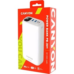 Canyon PD-301 30000mAh LiPo powerbank fehér