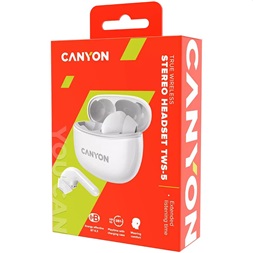 Canyon TWS-5 True Wireless Bluetooth fehér fülhallgató