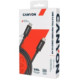 Canyon UC-44 USB4 - USB4 M/M adatkábel 1m fekete