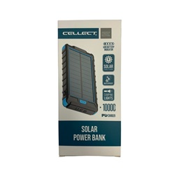 Cellect CEL-PBANKMQP32B-BKBL 10000mAh Solar fekete-kék power bank