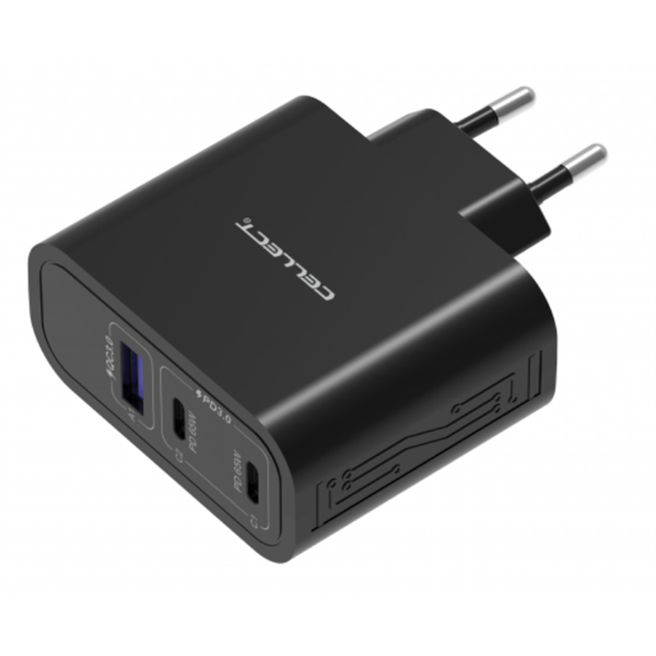 Cellect MTCB-PD65W-BK 65W fekete hálózati gyorstöltő adapter