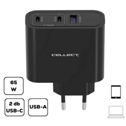 Cellect MTCB-PD65W-BK 65W fekete hálózati gyorstöltő adapter