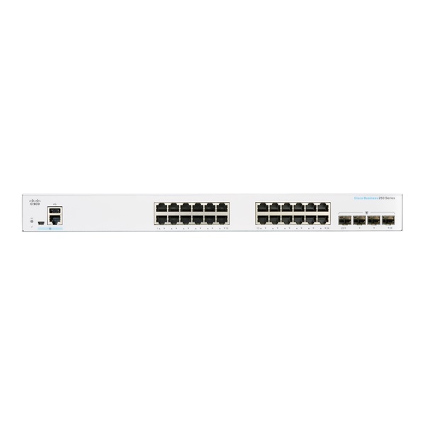 Cisco CBS250-24T-4G 24x GbE LAN 4x SFP port L2 menedzselhető switch