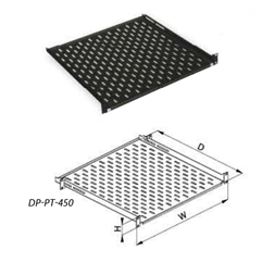 Conteg 19" 1U 450mm mély Fix polc