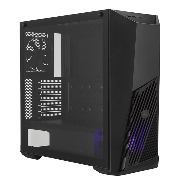 Cooler Master MASTERBOX K501L RGB fekete (táp nélküli) ablakos midi ATX ház