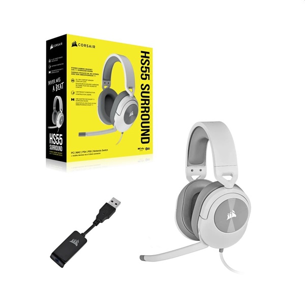 Corsair HS55 Surround fehér gamer headset