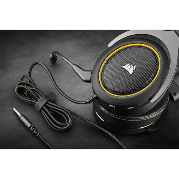 Corsair HS60 PRO Surround sárga gamer headset