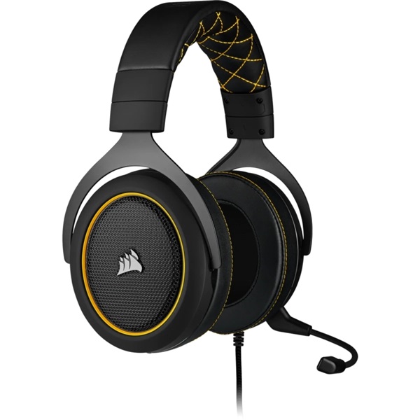 Corsair HS60 PRO Surround sárga gamer headset