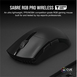 Corsair SABRE RGB PRO WIRELESS CHAMPION SERIES Ultra-Light gamer egér