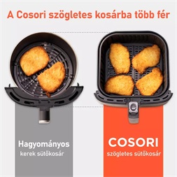 Cosori CP158-AF-RXB Premium fekete 5,5 L forrólevegős sütő