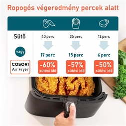 Cosori CP158-AF-RXB Premium fekete 5,5 L forrólevegős sütő