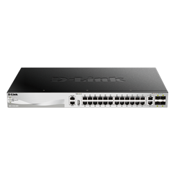 D-Link DGS-3130-30TS/E 24xGbE LAN 2x10GbE LAN 4xSFP+ port L3 menedzselhető switch