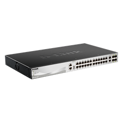 D-Link DGS-3130-30TS/E 24xGbE LAN 2x10GbE LAN 4xSFP+ port L3 menedzselhető switch