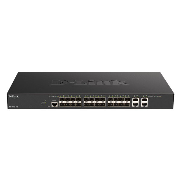 D-Link DXS-1210-28S 24x10GbE SFP+ 4x10GbE LAN port L2 smart menedzselhető switch