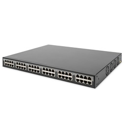 DIGITUS 10G Ethernet 24 port PoE+ 802.3af/at 370W tápfeladó