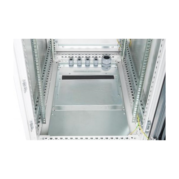 DIGITUS 19" 24U 1300x600x800mm IP55 ipari beltéri üvegajtós szürke álló rack szekrény