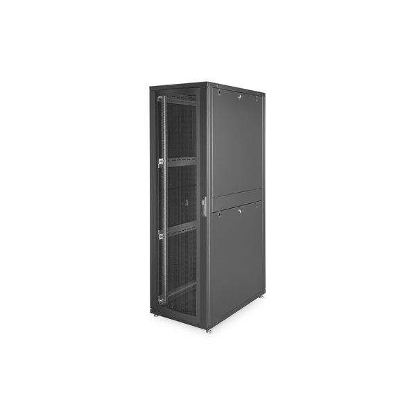 DIGITUS Server Rack Unique 19" 42U 2050x600x1000mm perforált ajtós fekete álló szerver rack szekrény