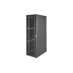 DIGITUS Server Rack Unique 19" 42U 2050x600x1000mm perforált ajtós fekete álló szerver rack szekrény