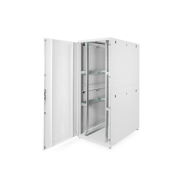 DIGITUS Server Rack Unique 19" 42U 2050x800x1200mm perforált ajtós szürke álló szerver rack szekrény