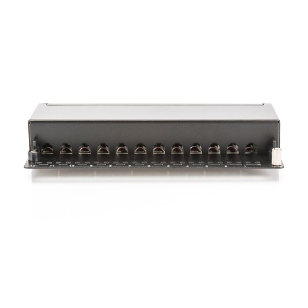 DIGITUS CAT6A HD 12port asztali fekete árnyékolt patch panel