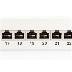 DIGITUS CAT6 24port 19" 1U kompakt szürke árnyékolt Patch Panel