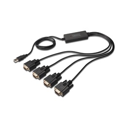 DIGITUS DA-70159 USB 2.0 4x RS232 1,5 m kábel