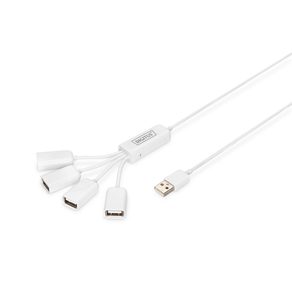 DIGITUS DA-70216 4 portos slim spider USB 2.0 HUB