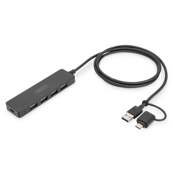 DIGITUS DA-70236 Super speed 4 portos slim USB 3.0 HUB